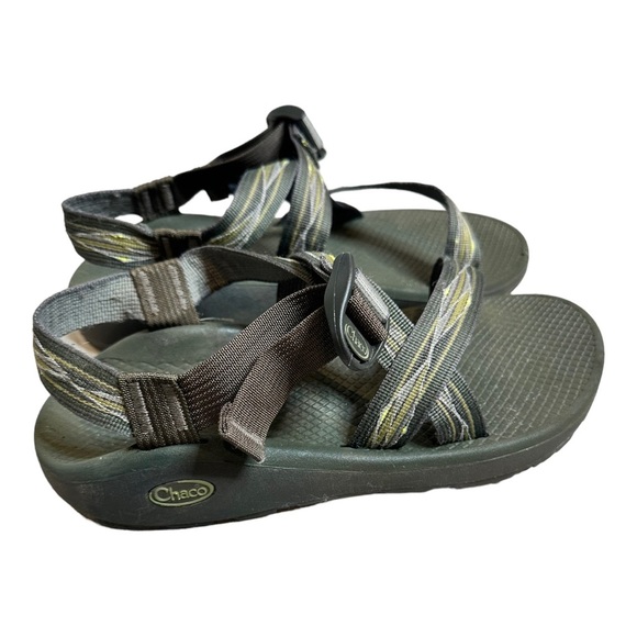 Chaco Mens Classic Z/1 Water Shoes Sandals Sz 9 Outdoor Hiking Green Gray Aztec
